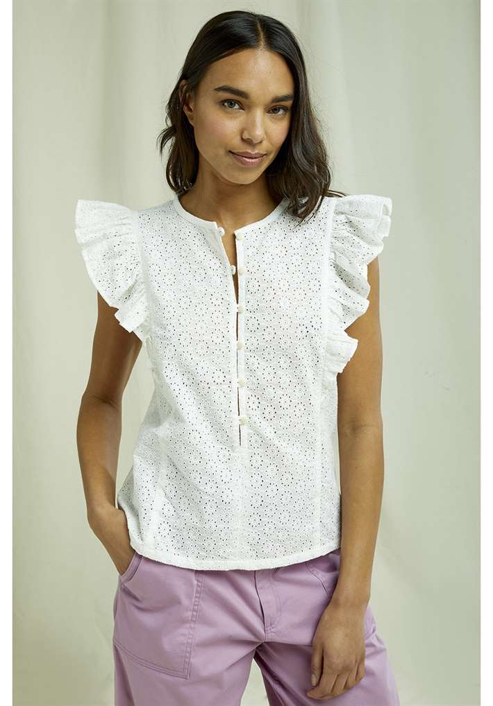 Chemise coton biologique - Kyra - blanc - fairytale