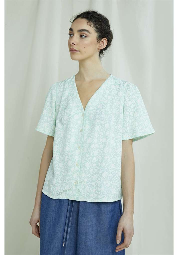 Chemise tencel® - Isha - vert - fairytale