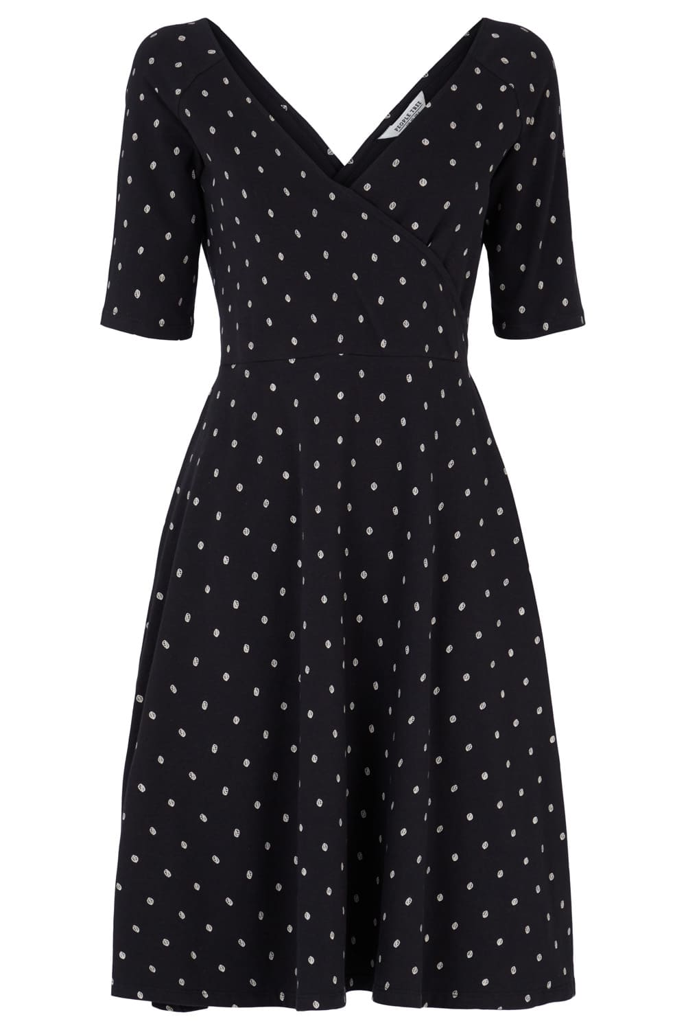 Robe coton biologique - Karine - noir - fairytale