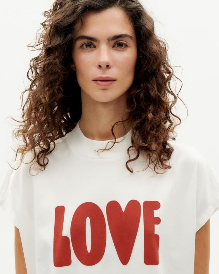 T-shirt coton biologique - Love volta - blanc - fairytale