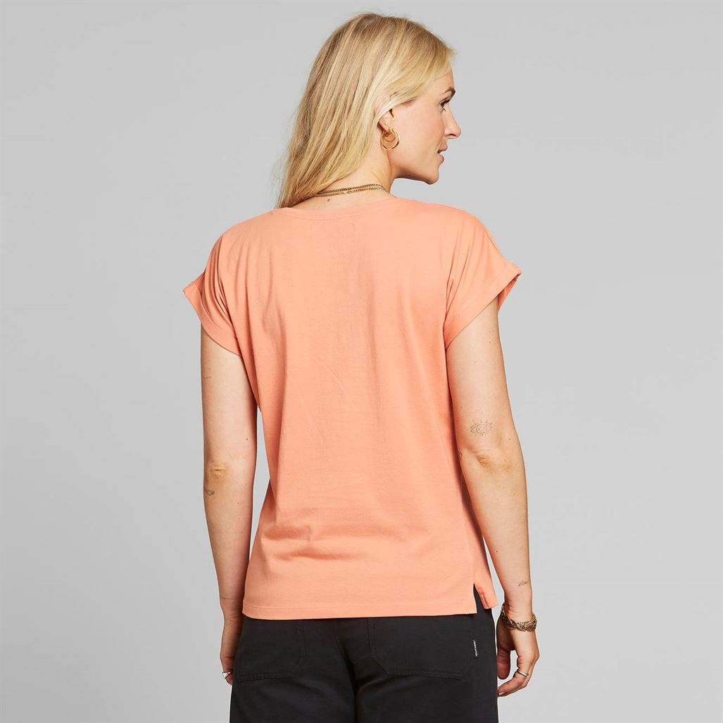 T-shirt coton biologique - Visby - corail - fairytale