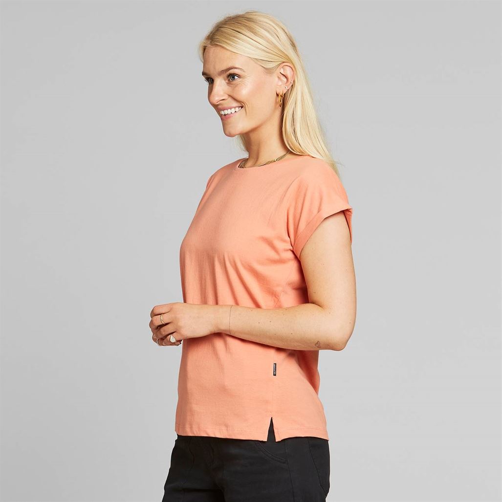 T-shirt coton biologique - Visby - corail - fairytale