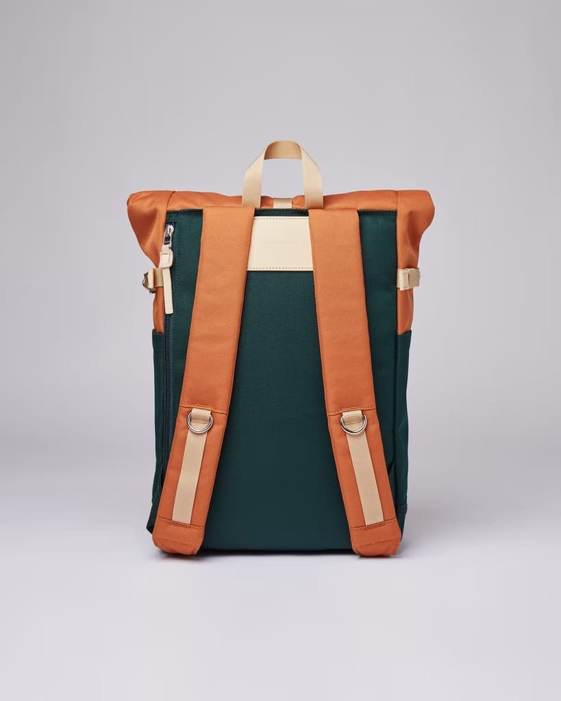 sac à dos vert et orange polyester recyclé ilon de sandqvist par fairytale.eco - 31