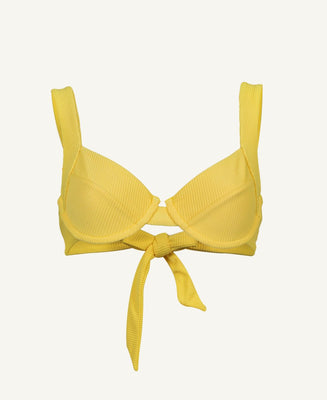 Haut de maillots de bain nylon recyclé - AMORE MIO - jaune - jaune - fairytale