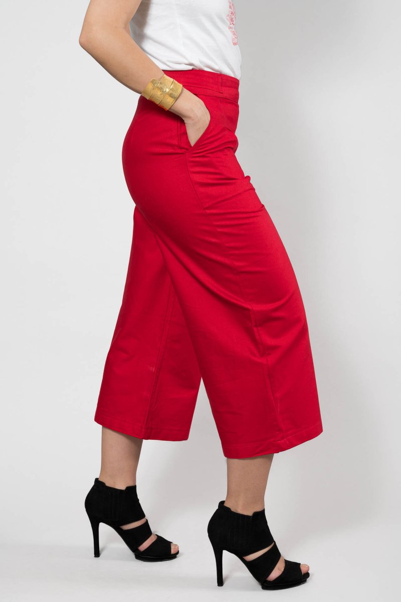 Pantalon coton biologique - rouge - fairytale