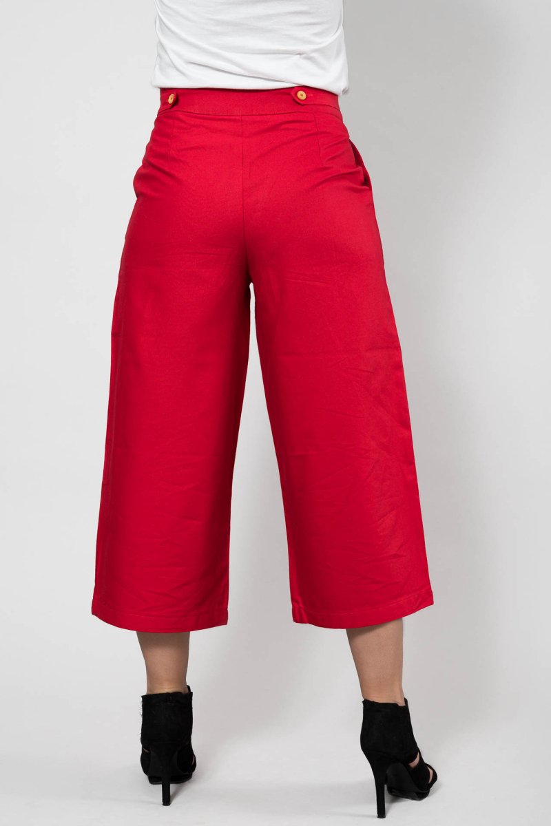 Pantalon coton biologique - rouge - fairytale