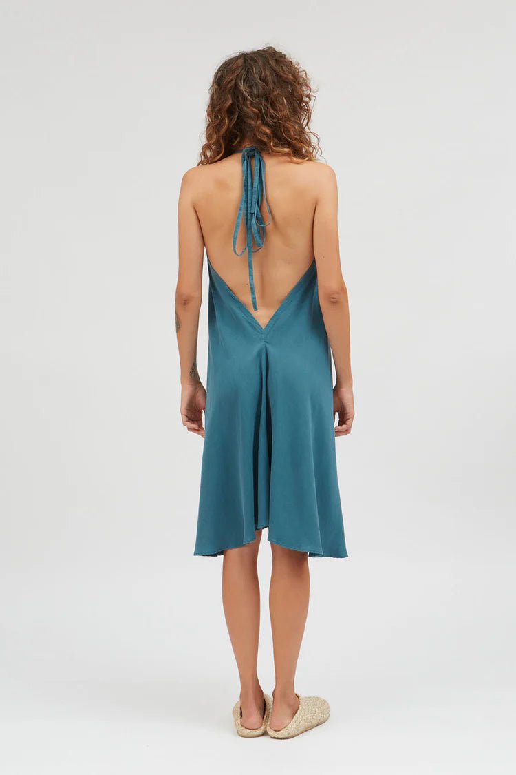 Robe courte tencel® et lin - Mp Short - bleu - fairytale