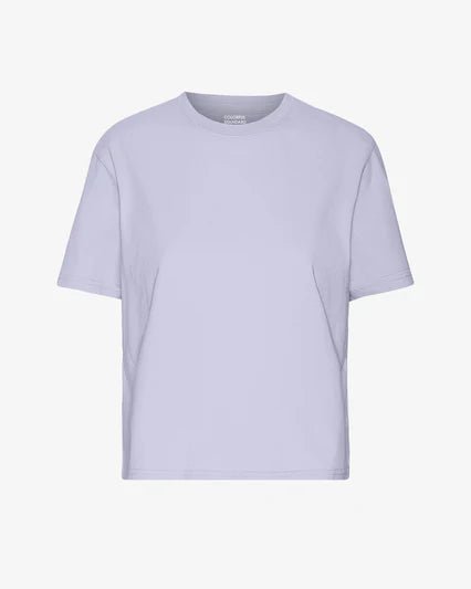 T-shirt coton biologique - BOXY CROP TEE - lavande - fairytale