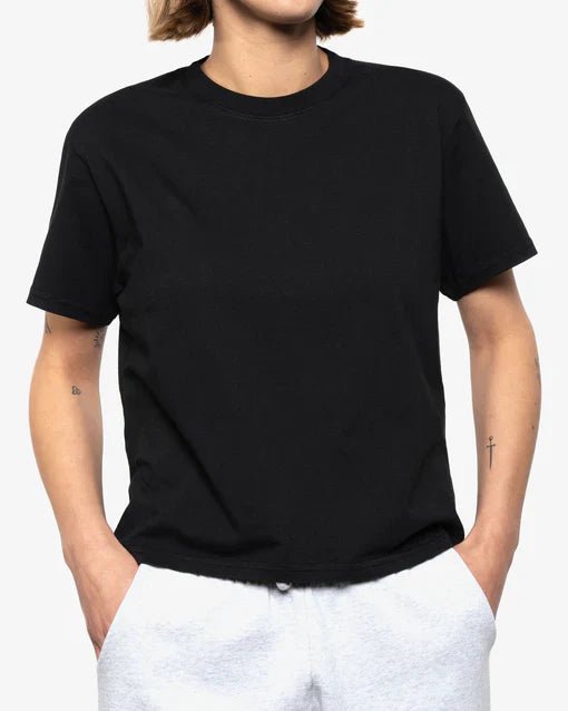 T-shirt coton biologique - BOXY CROP TEE - blanc - fairytale
