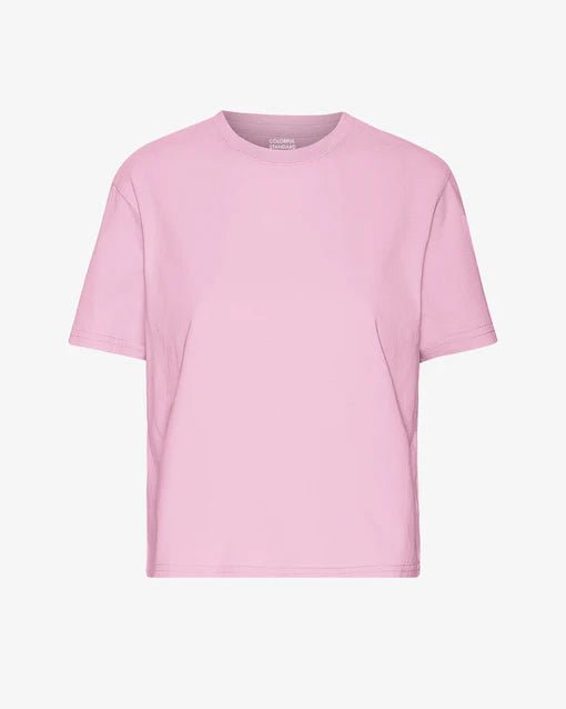 T-shirt coton biologique - BOXY CROP TEE - rose - fairytale