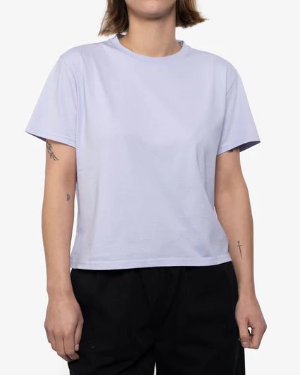 T-shirt coton biologique - BOXY CROP TEE - lavande - fairytale