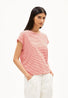 T-shirt coton biologique - Oneliaa lovely stripes - rouge - fairytale
