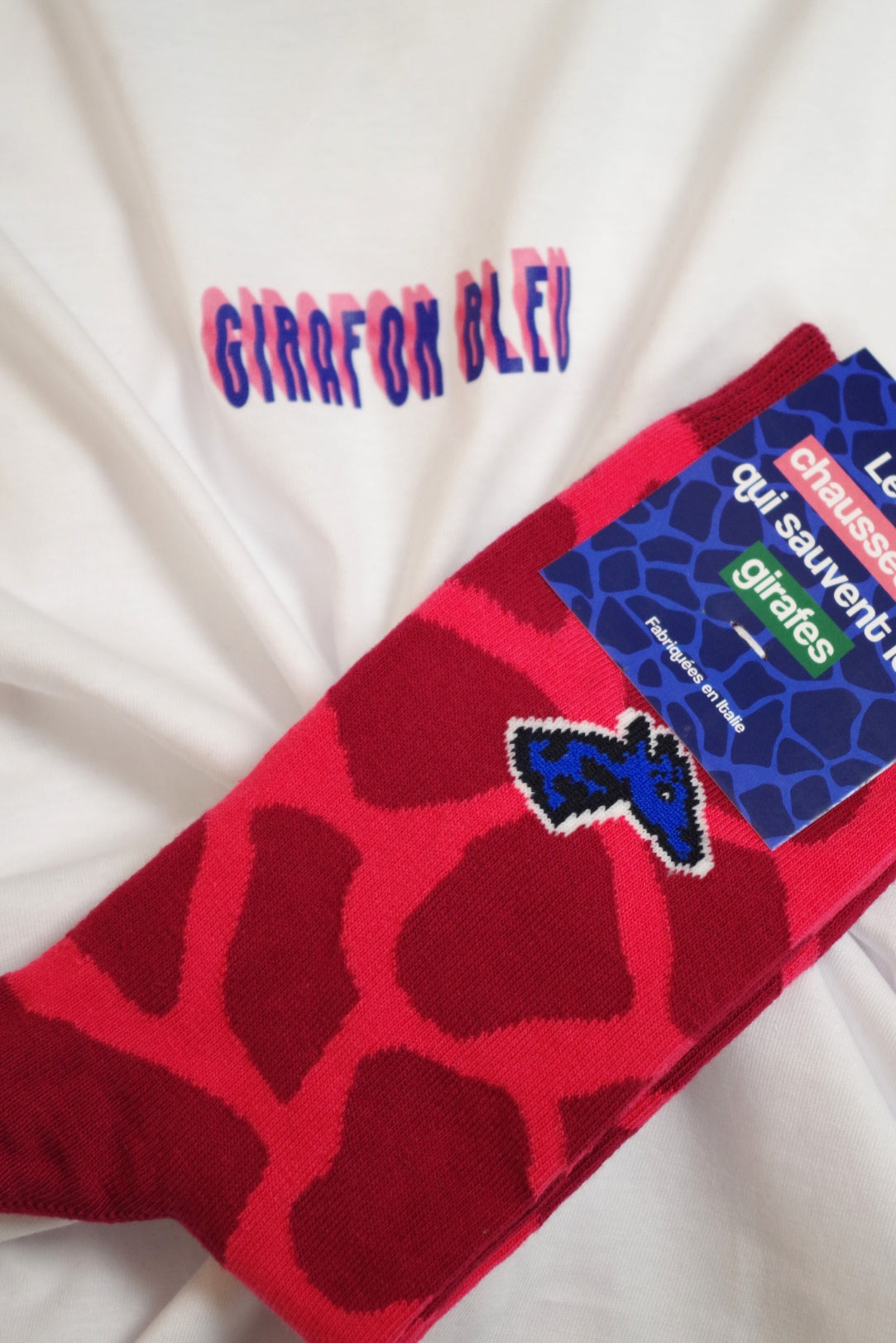 Chaussettes coton biologique - Girafe