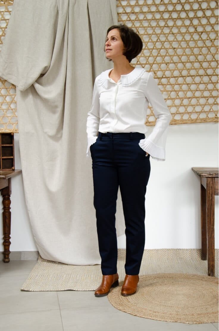 Pantalon coton biologique - L&#39;Autentique 3 - Jeans et Pantalons de la marque C. BERGAMIA sur fairytale.eco
