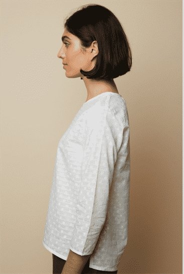 Blouse coton biologique - blanc - fairytale