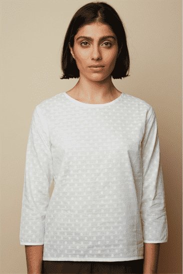 Blouse coton biologique - blanc - fairytale