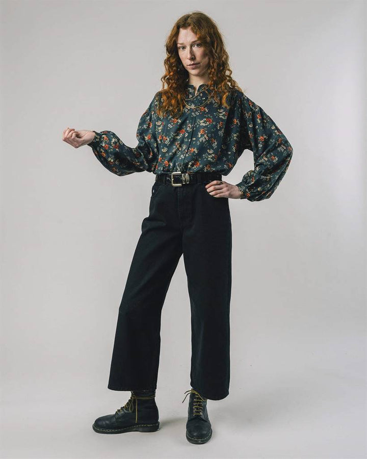 Blouse oversize en ecovero - Dalia - vert fôret - fairytale