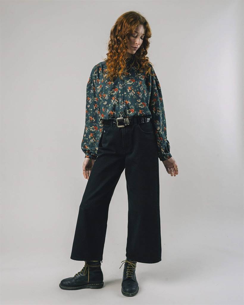 Blouse oversize en ecovero - Dalia - vert fôret - fairytale