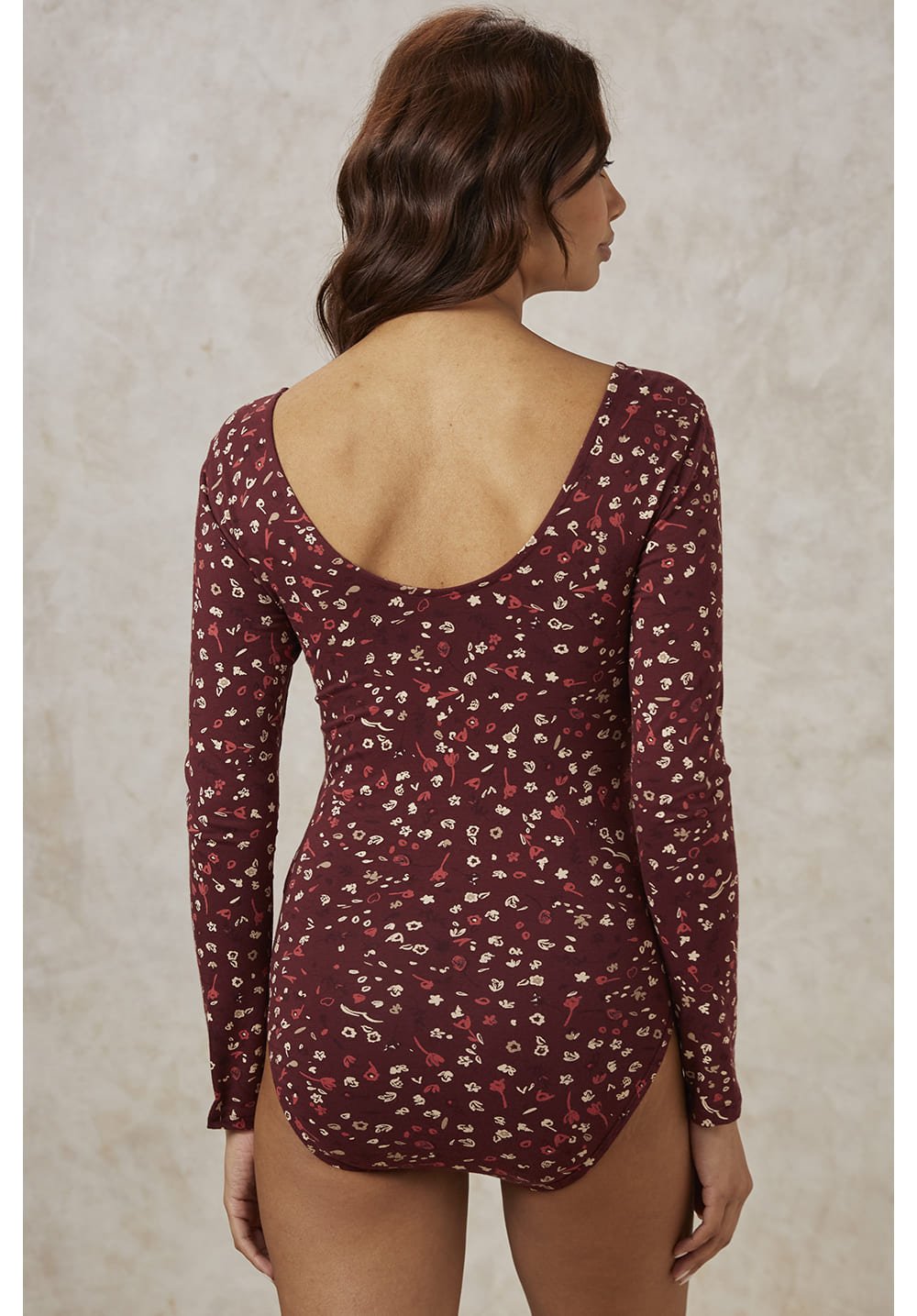 Body coton biologique - Darcie - bordeaux - fairytale