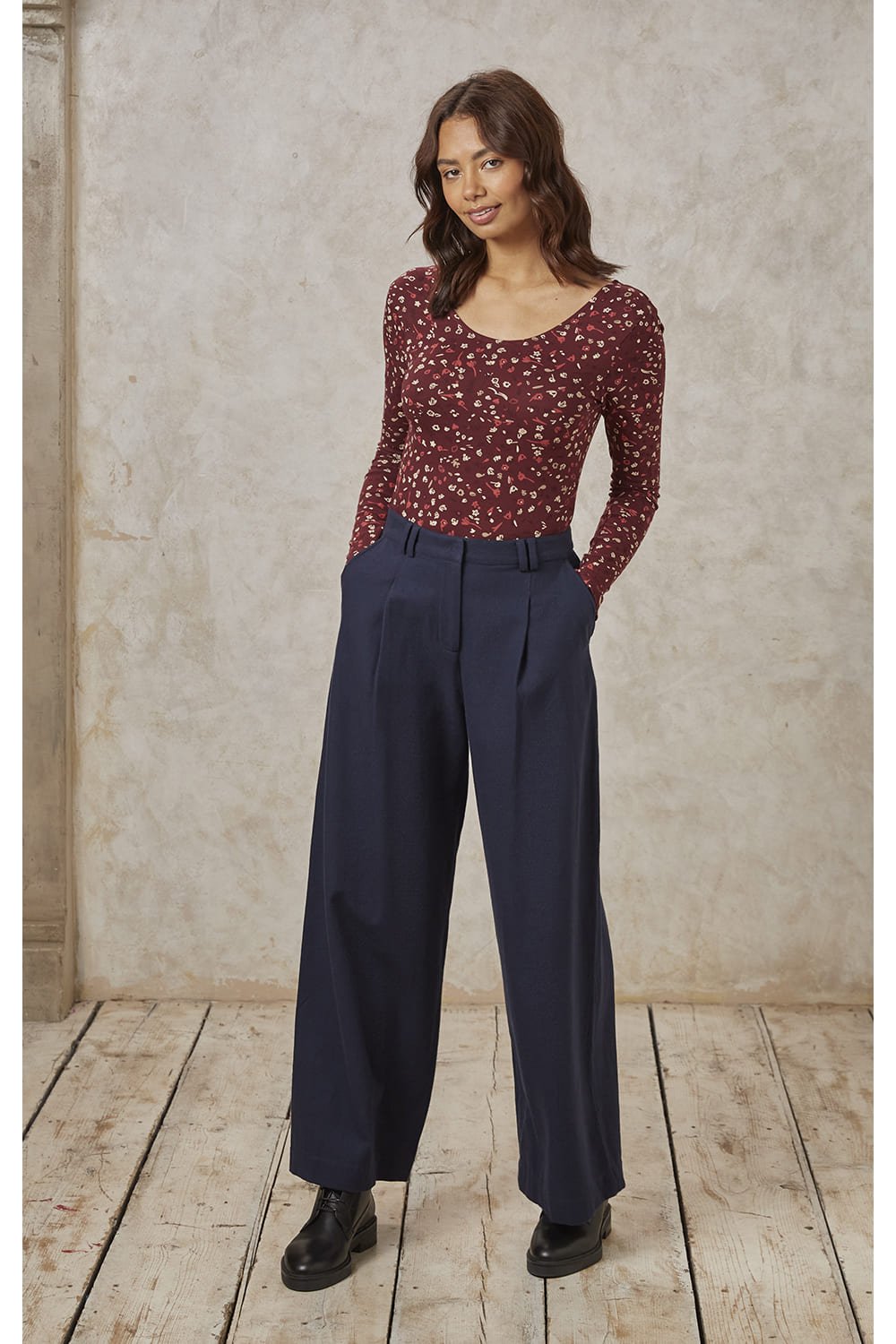Body coton biologique - Darcie - bordeaux - fairytale