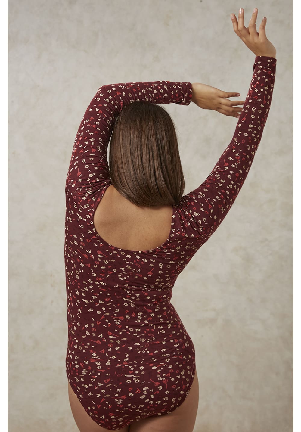 Body coton biologique - Darcie - bordeaux - fairytale