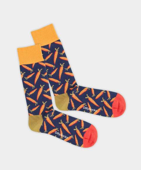 Chaussettes coton biologique - Carrot Cake - bleu - fairytale