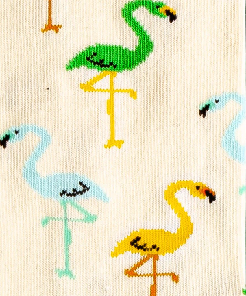 Chaussettes coton biologique - Flamingo Cream - bleu - fairytale