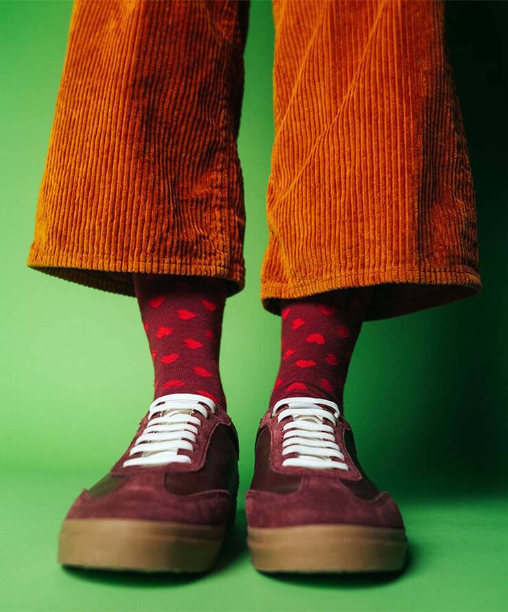 Chaussettes coton biologique - Love Direction - rouge - fairytale