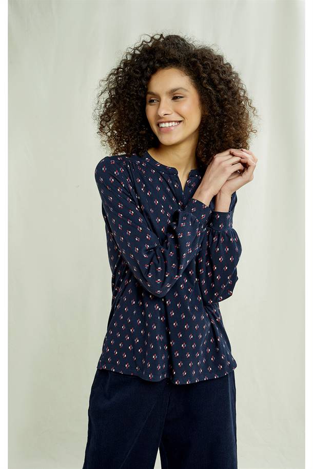 Chemise coton biologique - Cara - bleu - fairytale