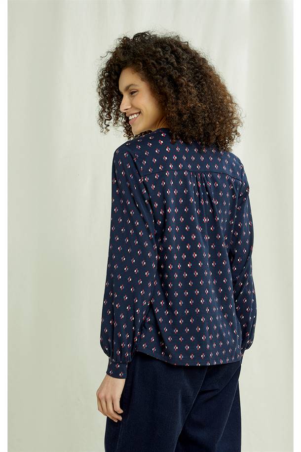 Chemise coton biologique - Cara - bleu - fairytale