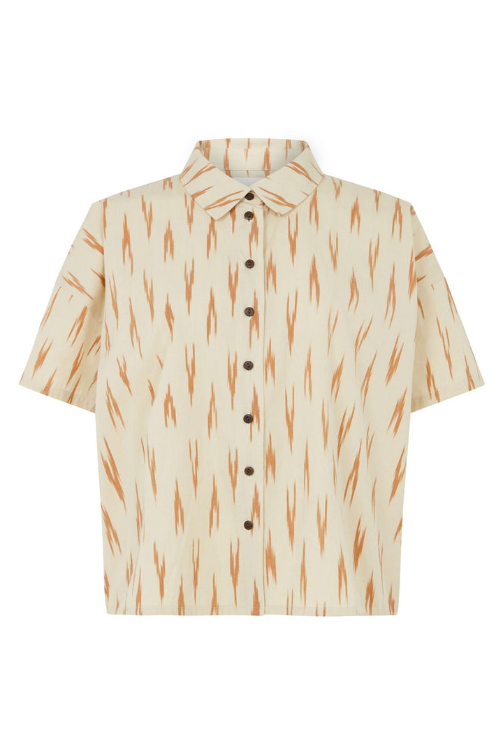 Chemise coton biologique - Dylan Ikat - beige - fairytale