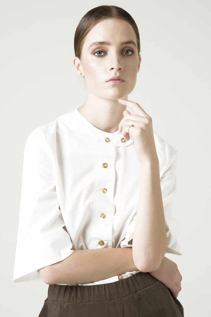 Chemise coton biologique - Holly - blanc - fairytale