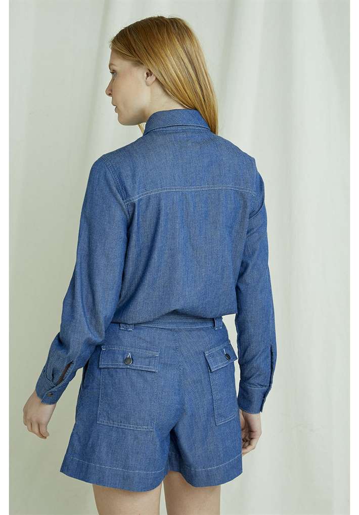 Chemise coton biologique - Sana - bleu - fairytale