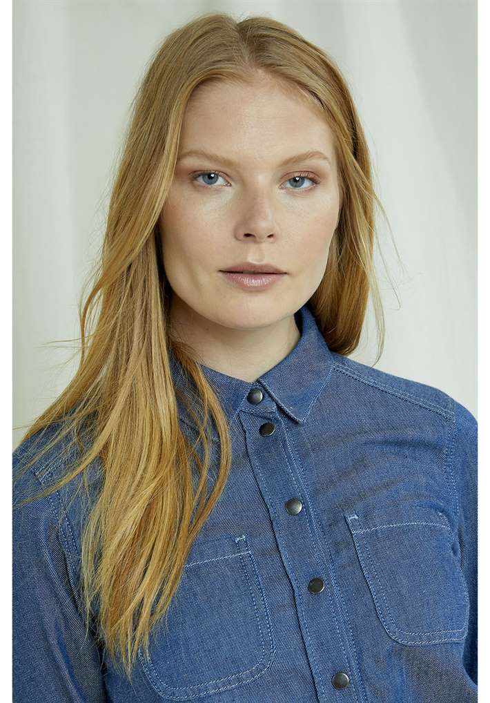 Chemise coton biologique - Sana - bleu - fairytale