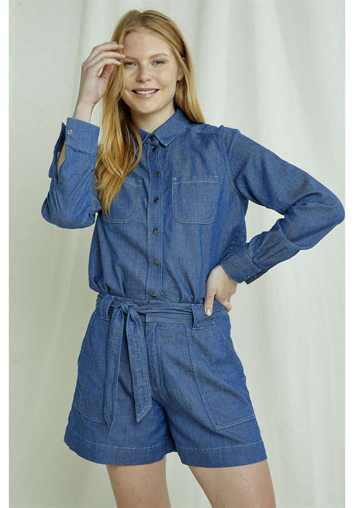 Chemise coton biologique - Sana - bleu - fairytale