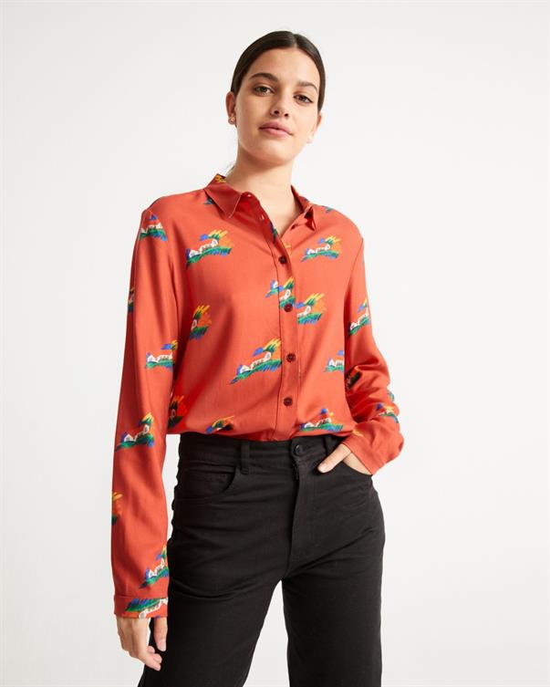 Chemise lenzing® ecovero® - Chamomile - rouge - fairytale