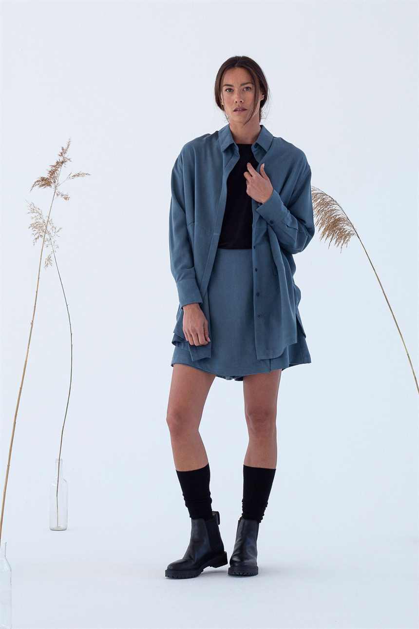 Chemise tencel® - Akita - bleu - fairytale