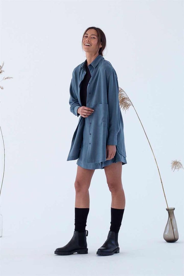 Chemise tencel® - Akita - bleu - fairytale