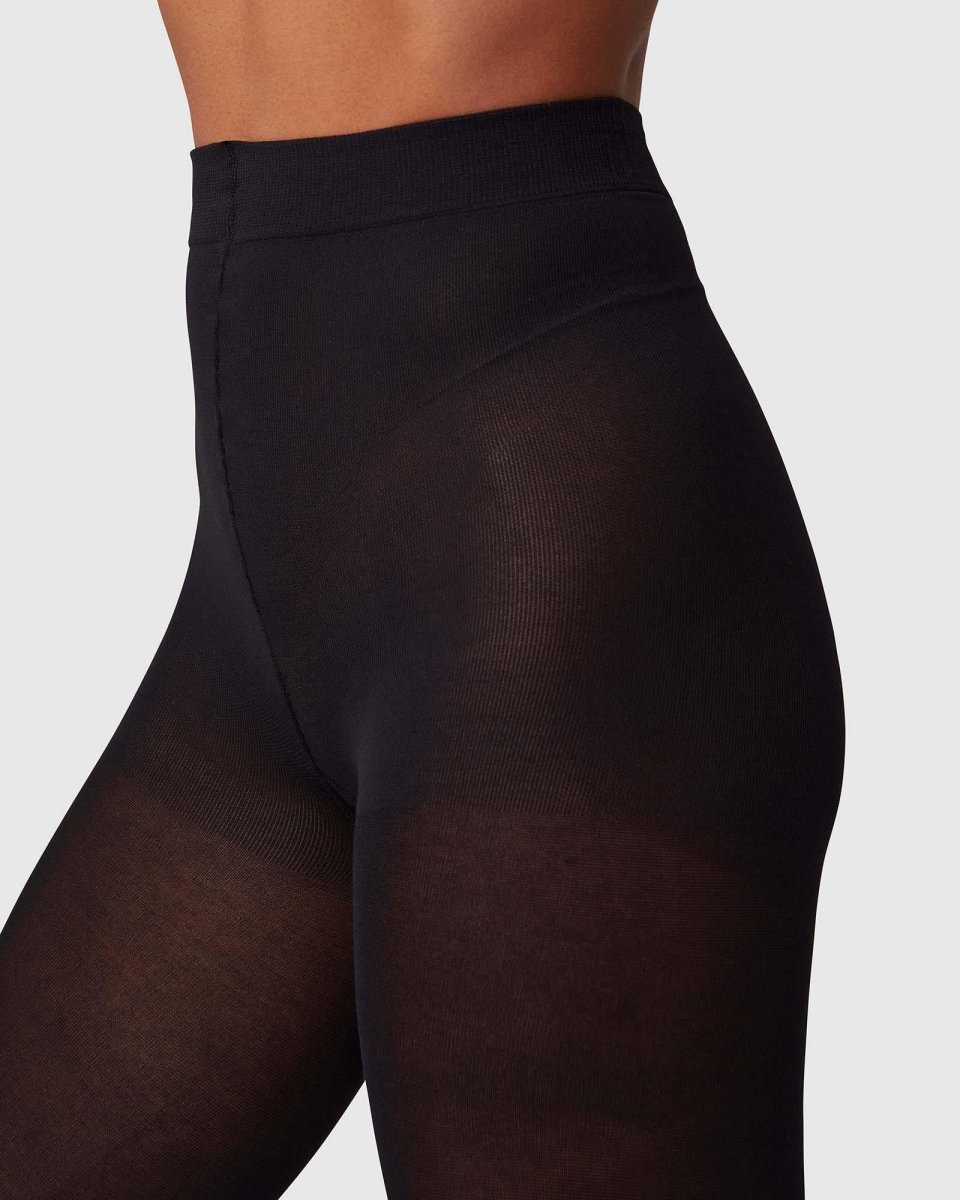 Collants premium en coton bio - Stina - noir - fairytale
