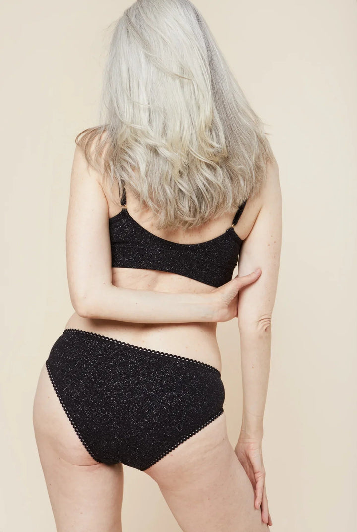 Culotte coton biologique - Paillettes - noir - fairytale