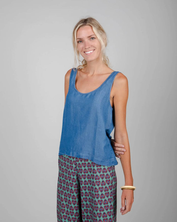 Débardeur tencel® - Tank Top Denim - bleu - fairytale