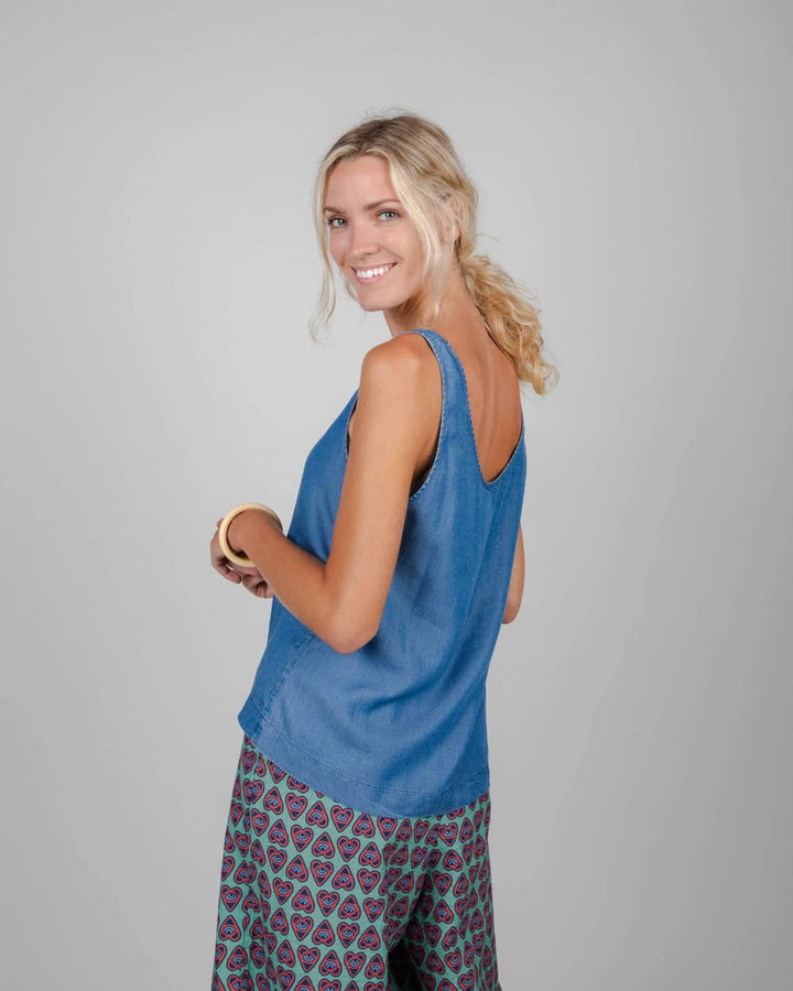 Débardeur tencel® - Tank Top Denim - bleu - fairytale