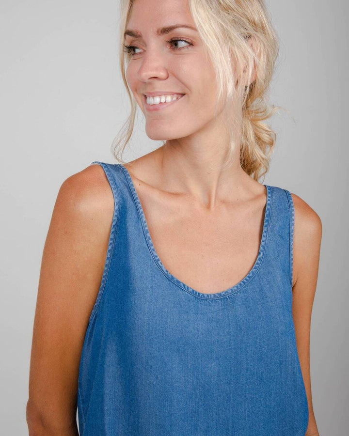 Débardeur tencel® - Tank Top Denim - bleu - fairytale
