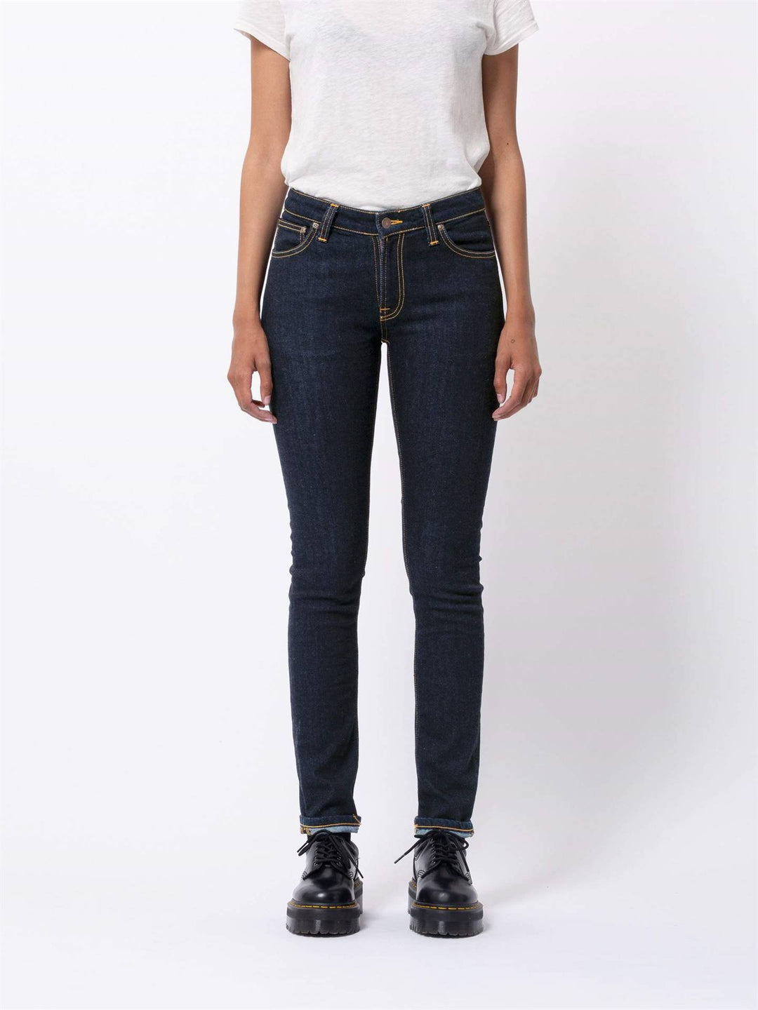 Jean coton biologique - Skinny Lin Dry - bleu - fairytale