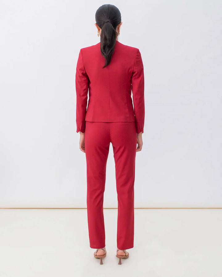 Pantalon laine biologique - New-York - rouge - fairytale