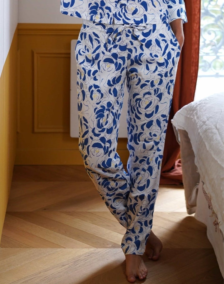Pantalon pyjama en tencel - Archipel - bleu - fairytale