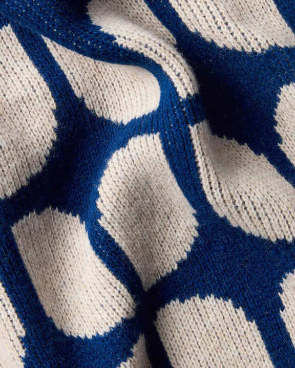 Pull bleu en laine - Wallpaper ops - bleu - fairytale