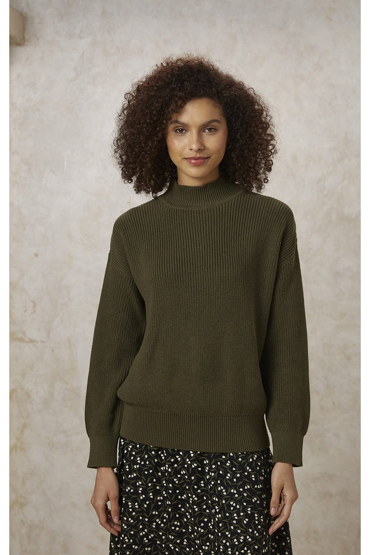 Pull coton biologique - Cody - vert kaki - fairytale
