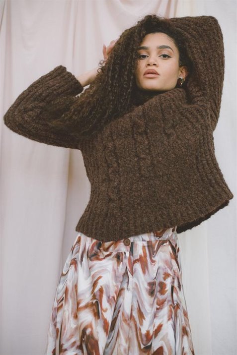 Pull en laine bio - chocolat - fairytale