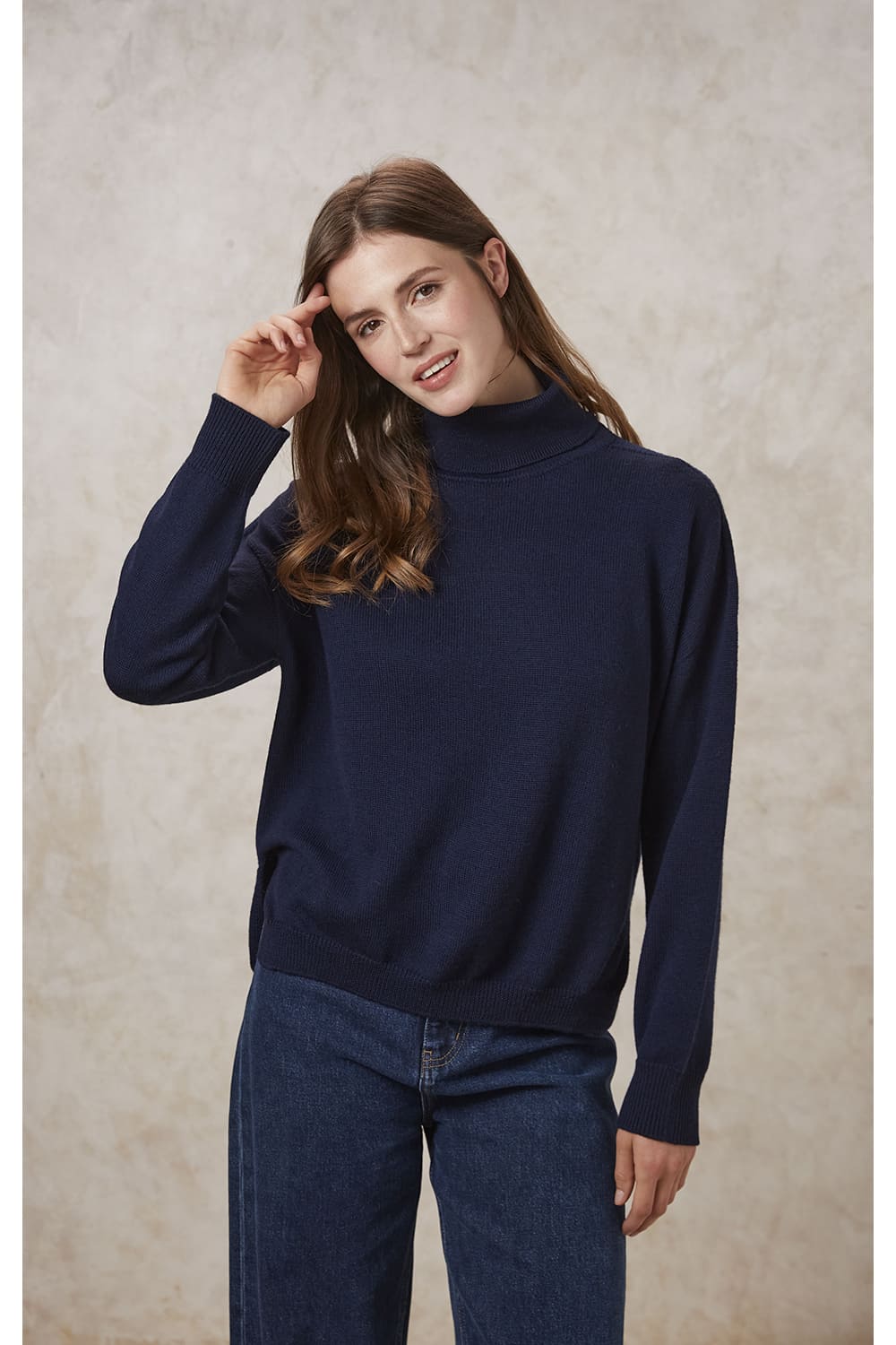 Pull laine biologique - Rishima - bleu marine - fairytale